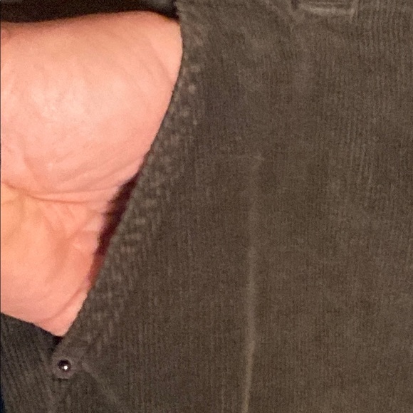 Benetton Women's Green corduroy pants dark green size small 4-6 (tag 38) - Picture 4 of 8